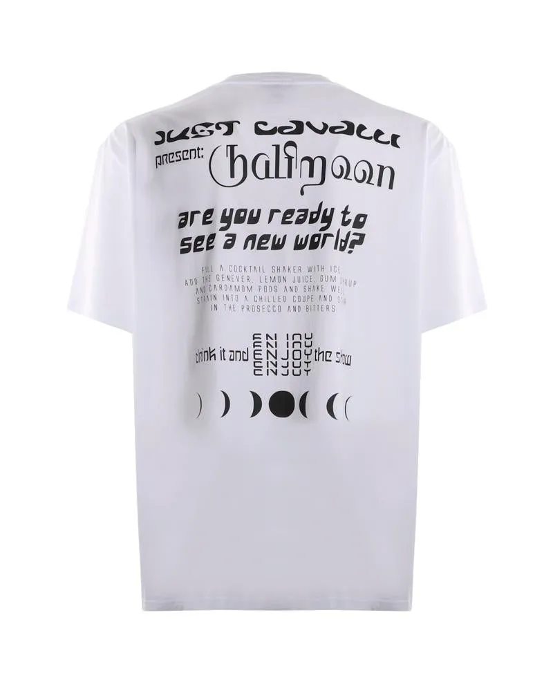 Just Cavalli Graphic Printed Crewneck T-Shirt