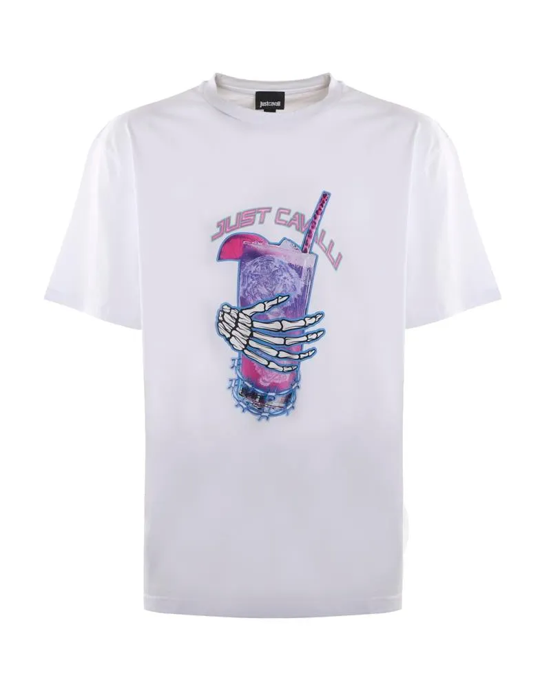 Just Cavalli Graphic Printed Crewneck T-Shirt