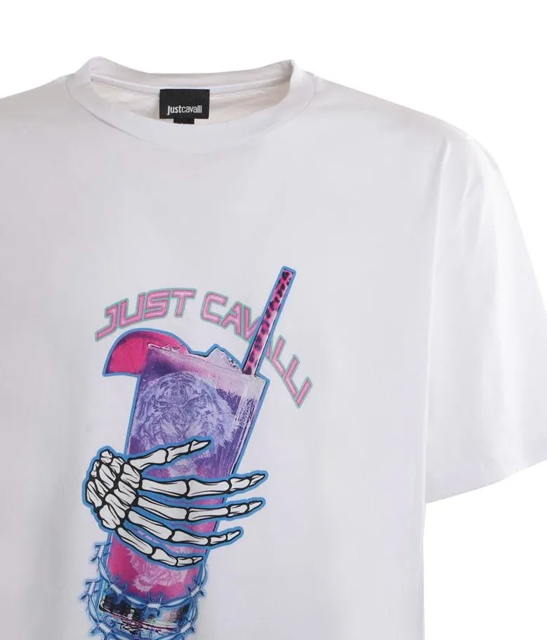 Just Cavalli Graphic Printed Crewneck T-Shirt
