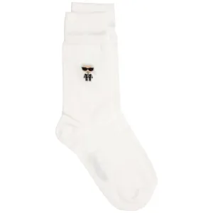Karl Lagerfeld Graphic Logo Print High-Ankle Socks