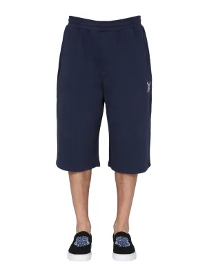 Kenzo Little X Logo Print Oversized Shorts