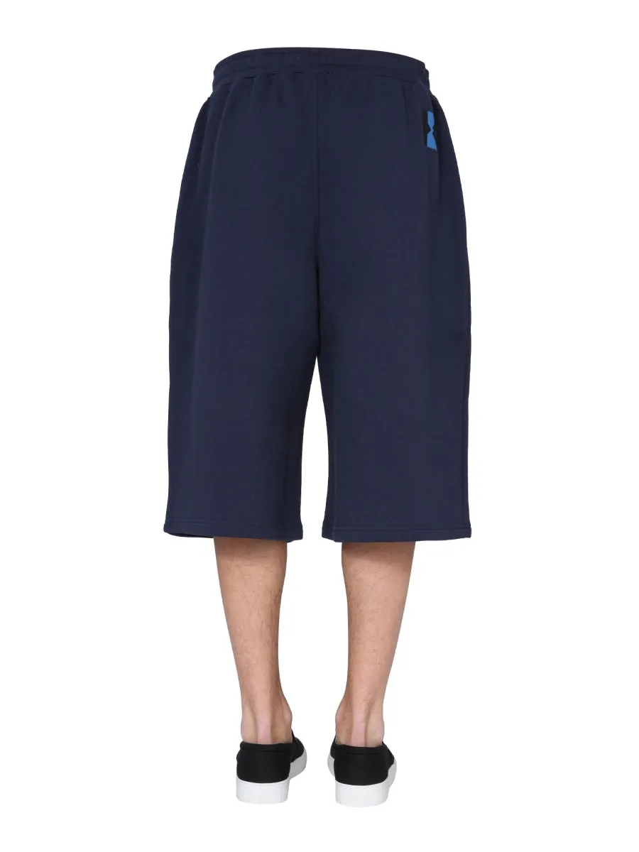 Kenzo Little X Logo Print Oversized Shorts