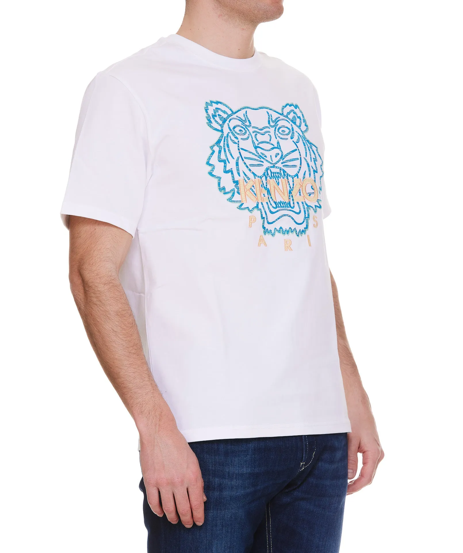 Kenzo Logo Embroidered Crewneck T-Shirt