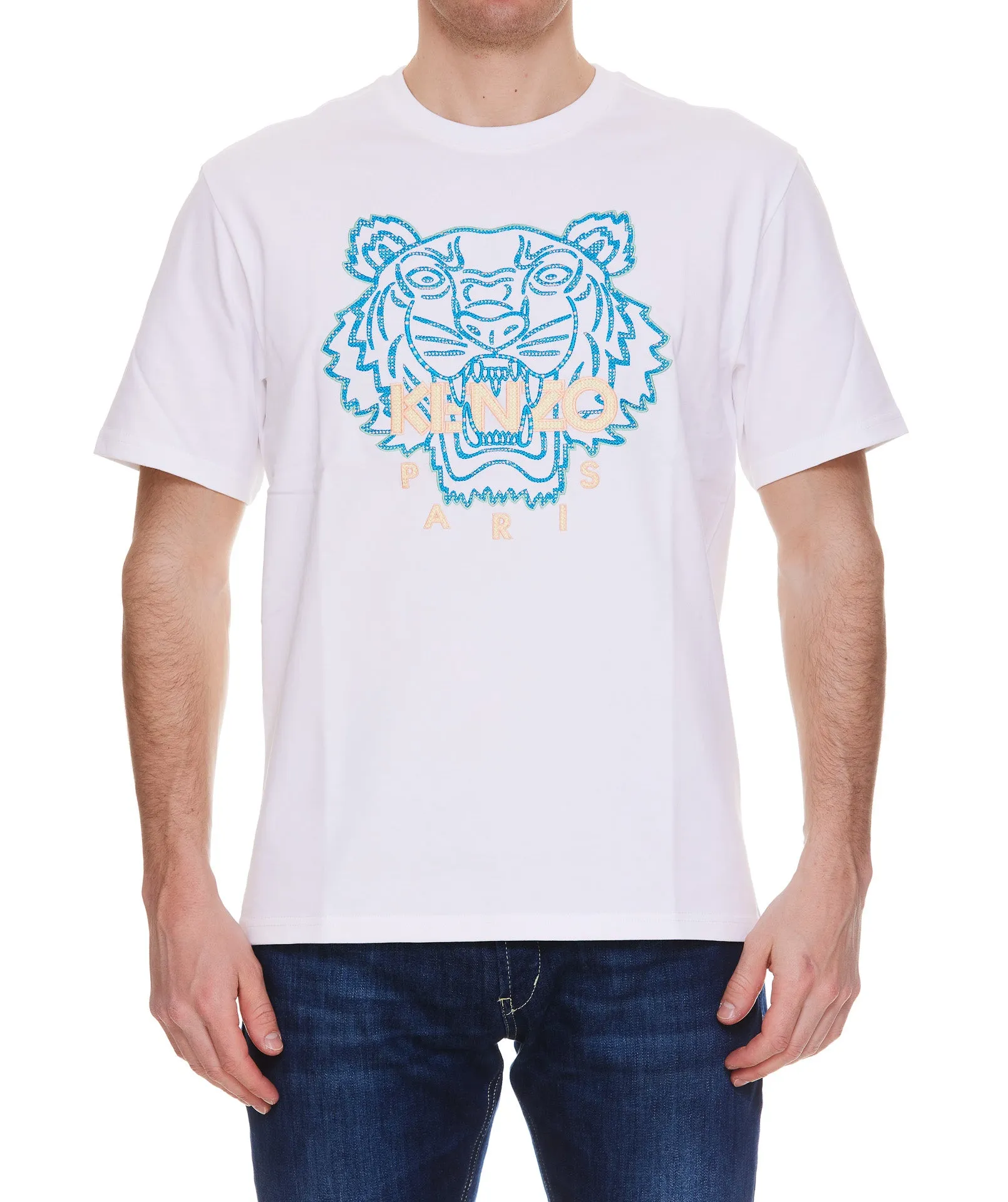 Kenzo Logo Embroidered Crewneck T-Shirt