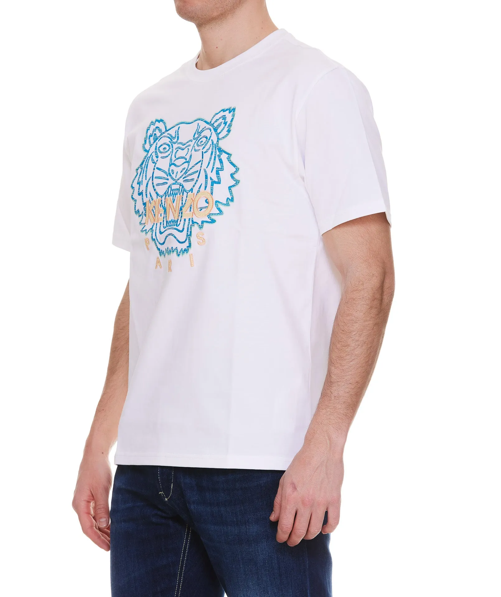 Kenzo Logo Embroidered Crewneck T-Shirt