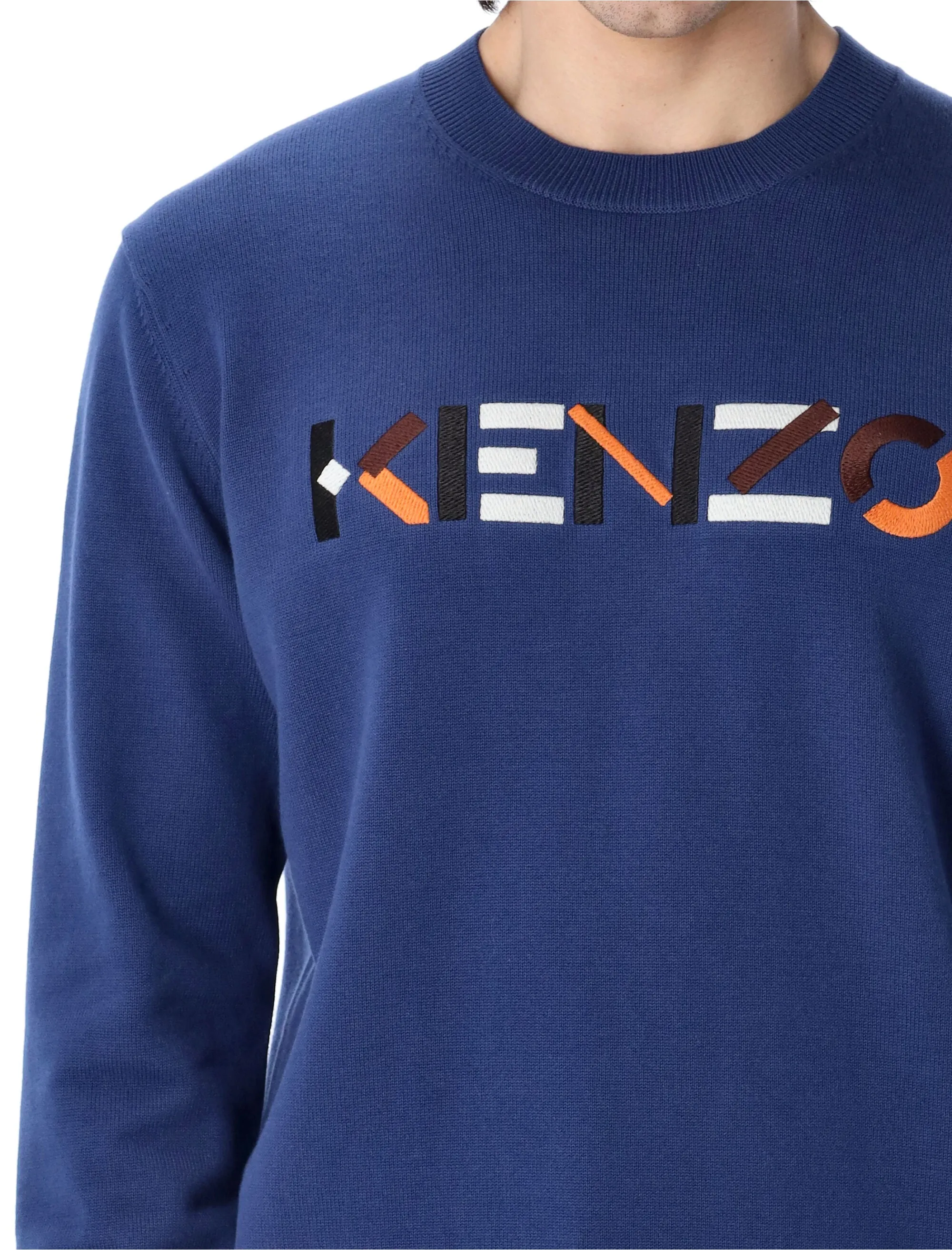 Kenzo Logo Ribbed Crewneck Sweater