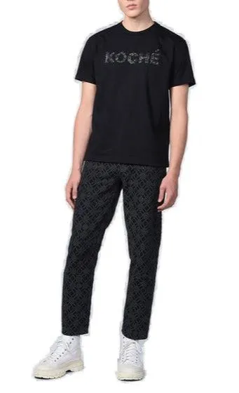 Koch Logo Embellished Crewneck T-Shirt