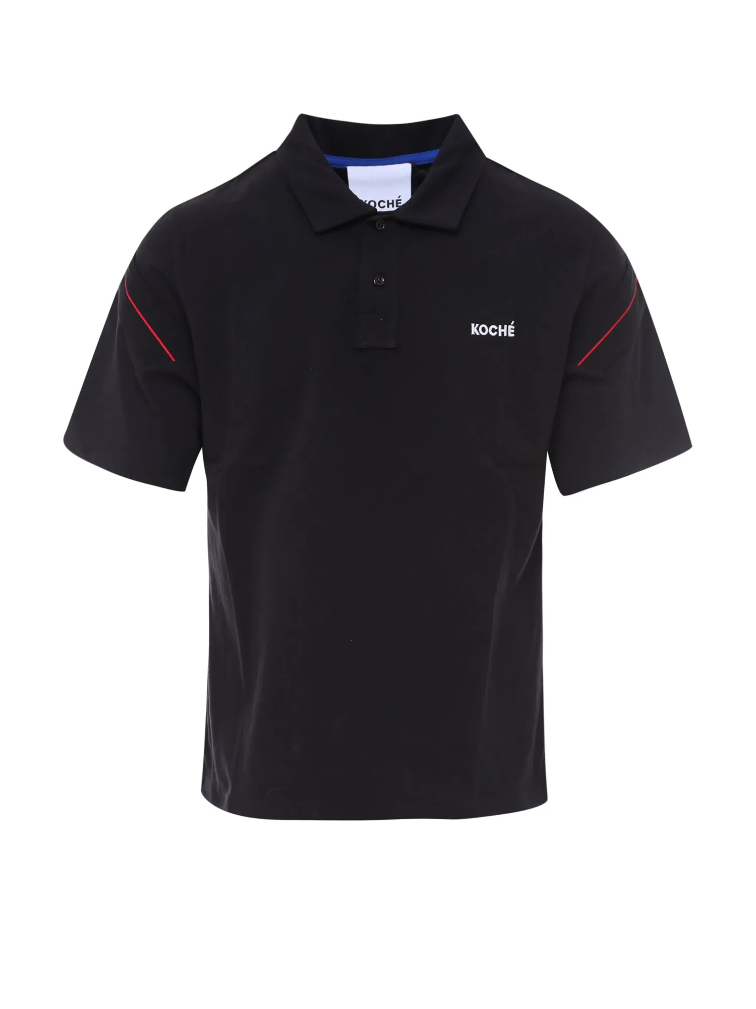 Koch Logo Embroidered Short-Sleeved Polo Shirt