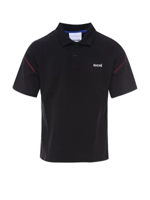 Koch Logo Embroidered Short-Sleeved Polo Shirt