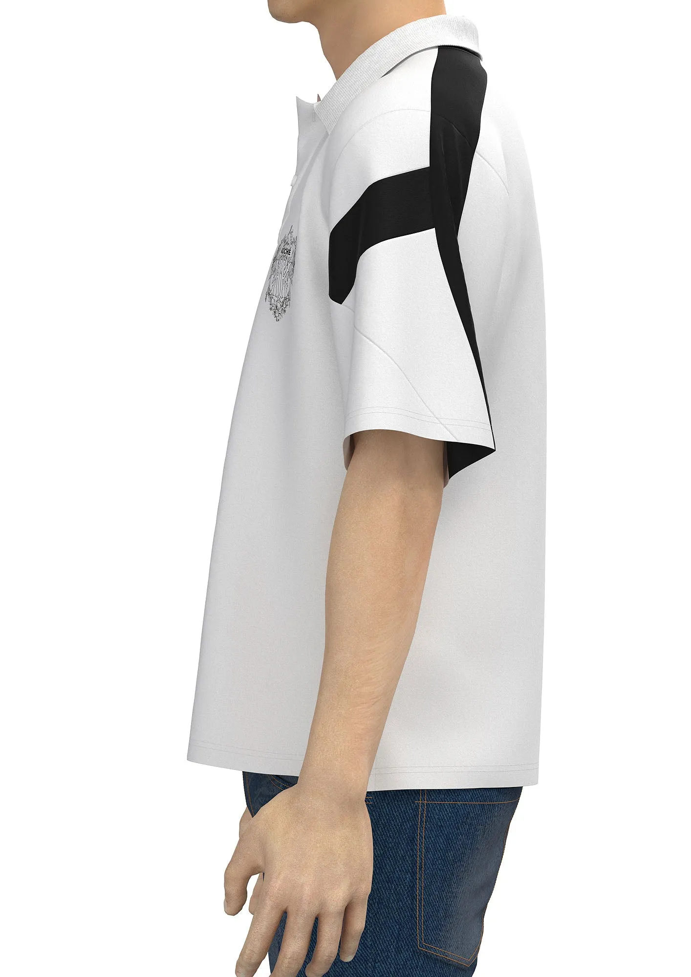 Koch Logo Printed Short-Sleeved Polo Shirt