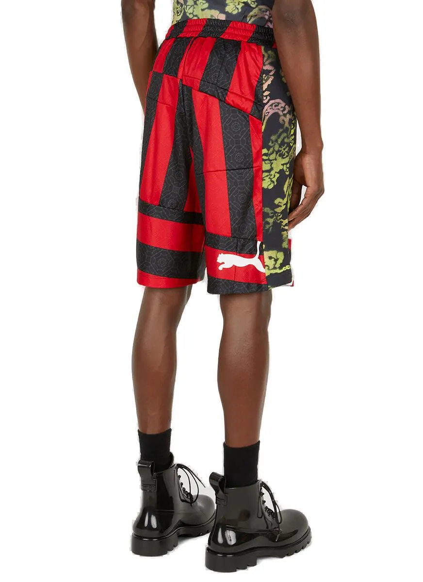 Koch Upcycled Color-Block Shorts