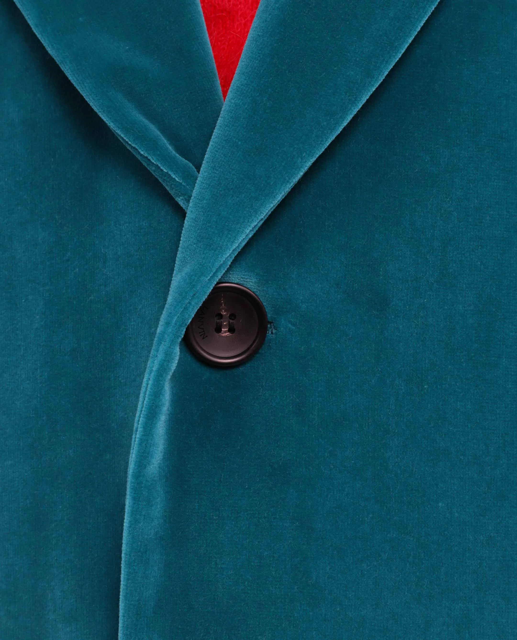Lanvin Buttoned Velvet Coat