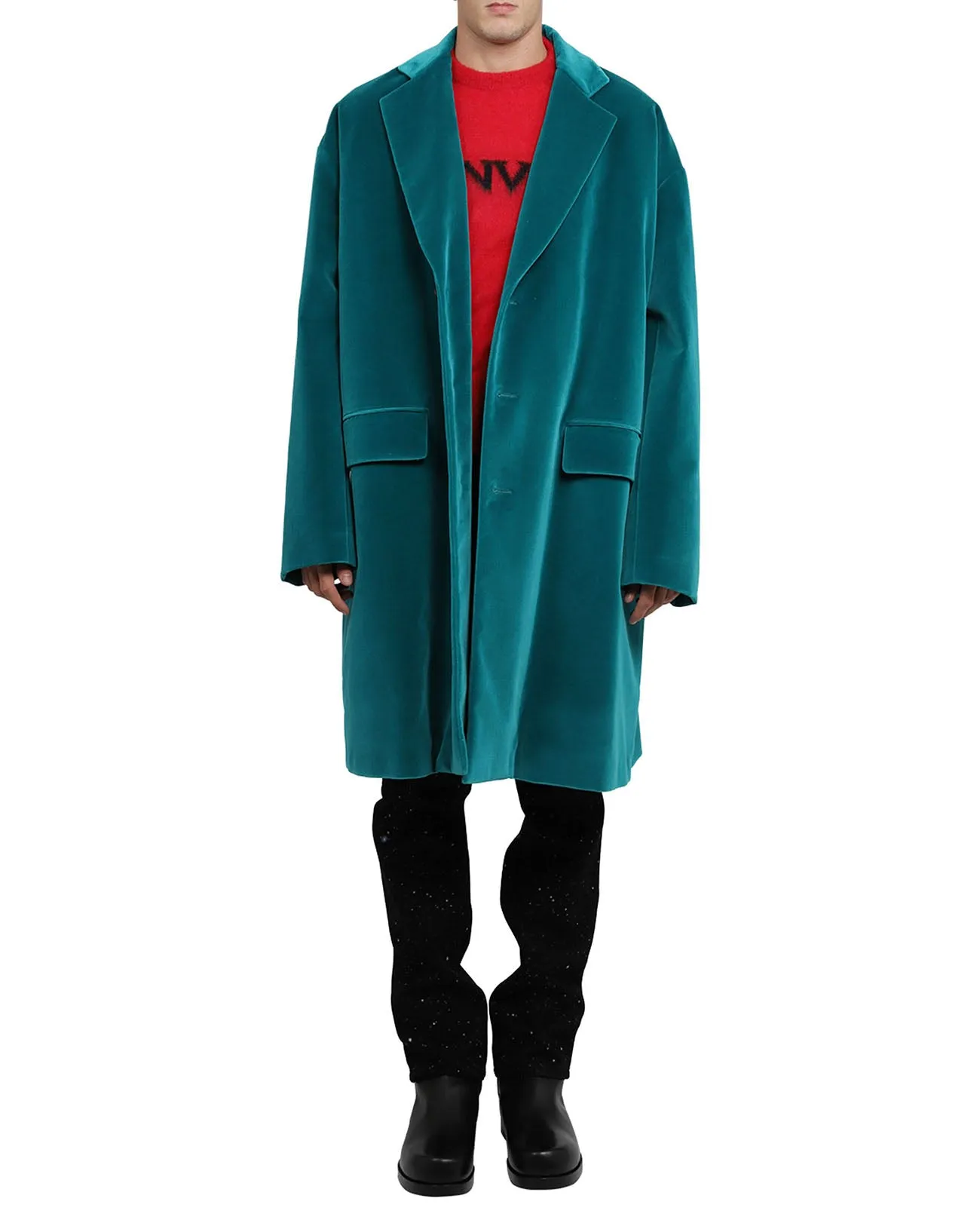 Lanvin Buttoned Velvet Coat