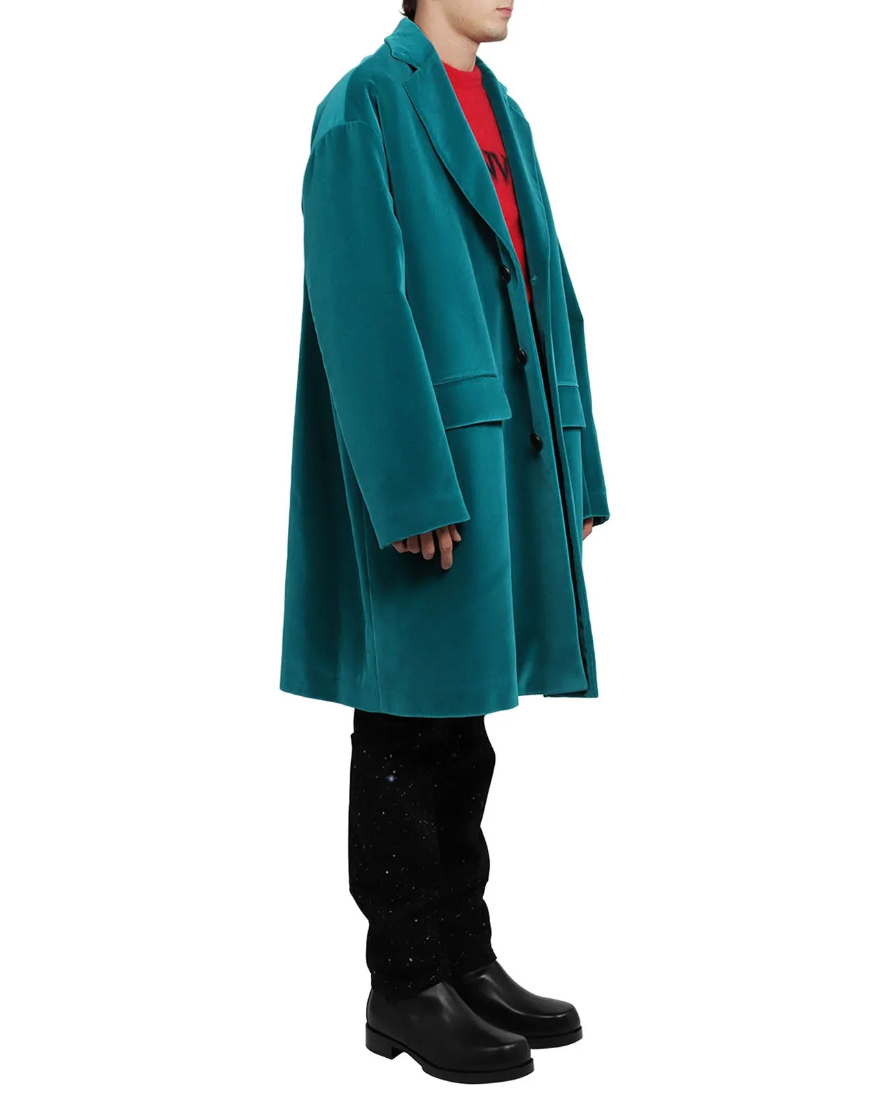 Lanvin Buttoned Velvet Coat