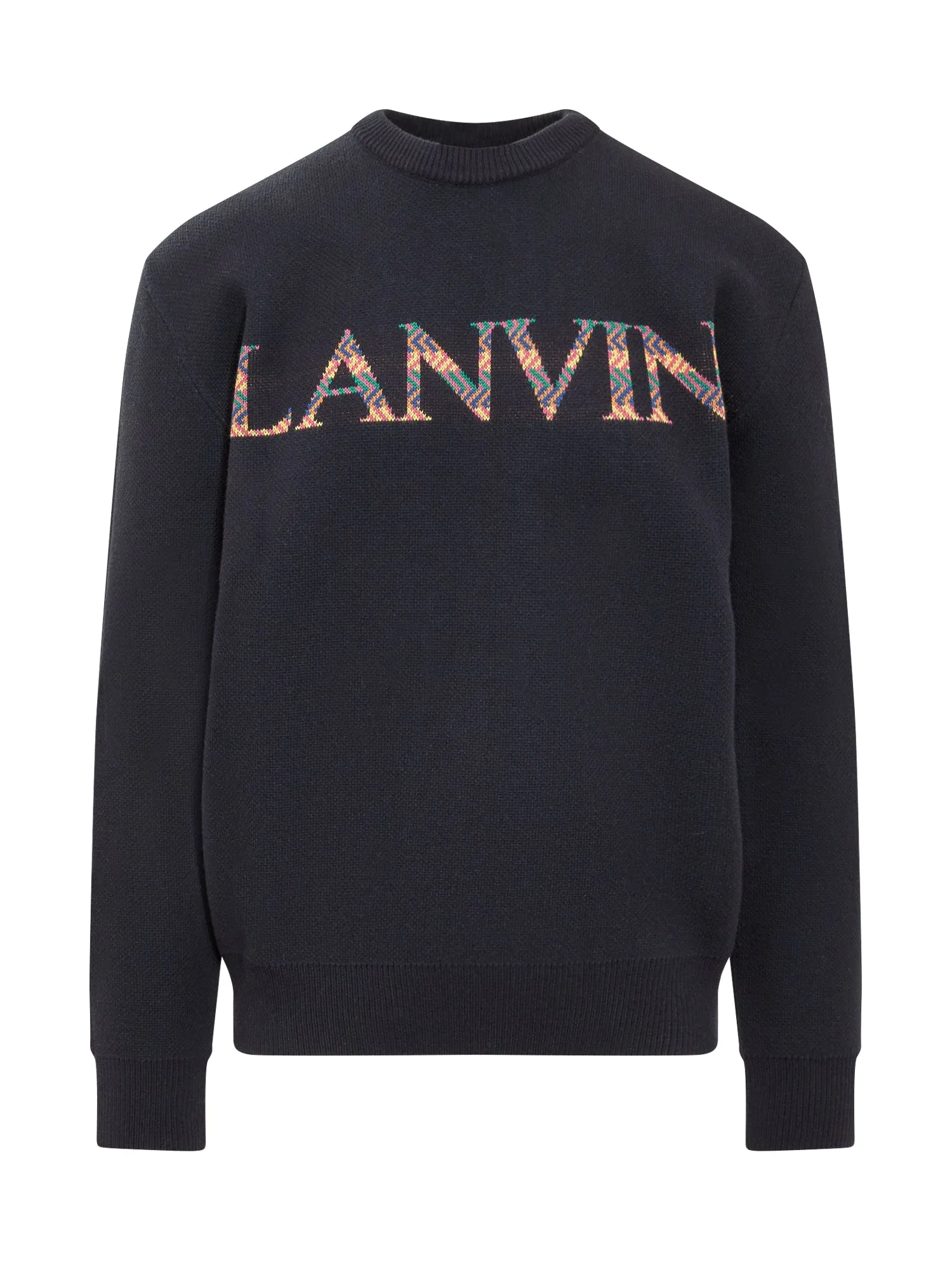 Lanvin Logo Intarsia Crewneck Sweater