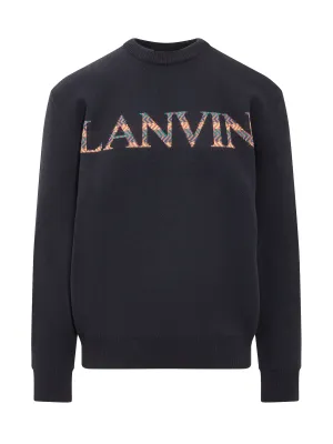 Lanvin Logo Intarsia Crewneck Sweater
