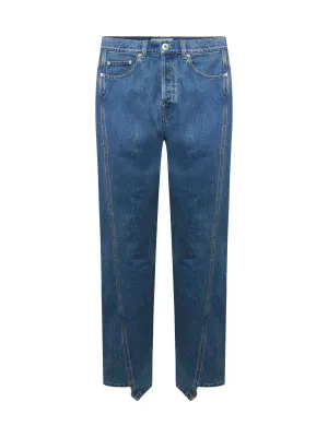 Lanvin Logo-Patch Tapered Jeans
