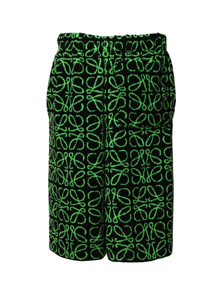 Loewe Anagram Jacquard Straight Leg Shorts
