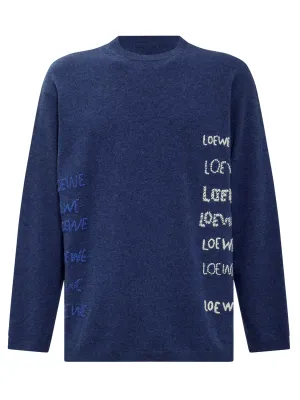 Loewe Logo Embroidered Knit Sweater