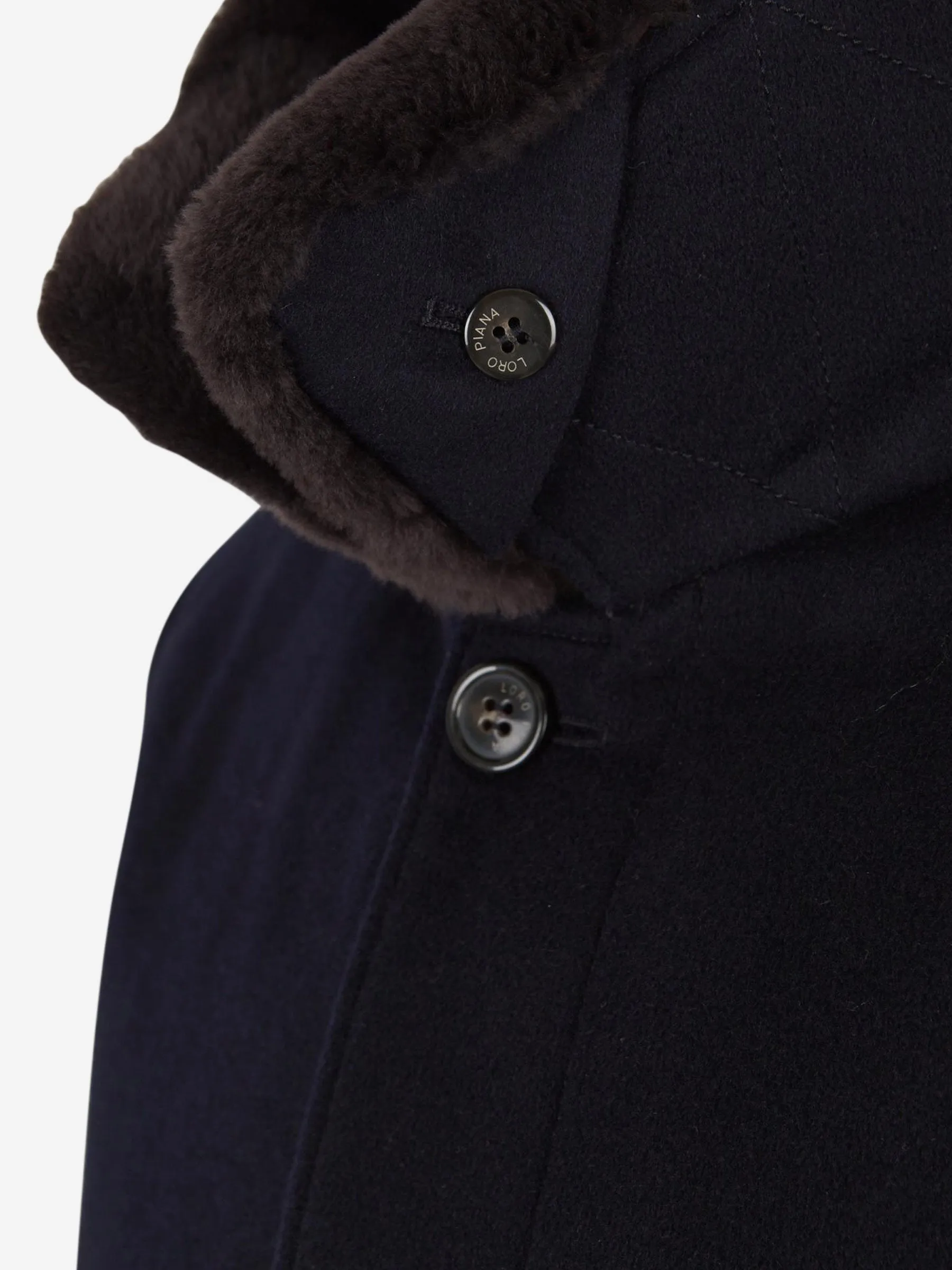 Loro Piana Removable Collar Buttoned Coat