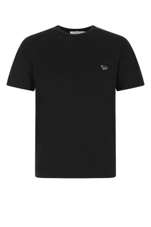 Maison Kitsun Logo Embroidered Crewneck T-Shirt