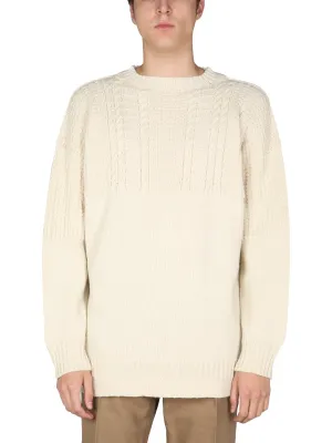 Maison Margiela Cable-Knit Crewneck Sweater