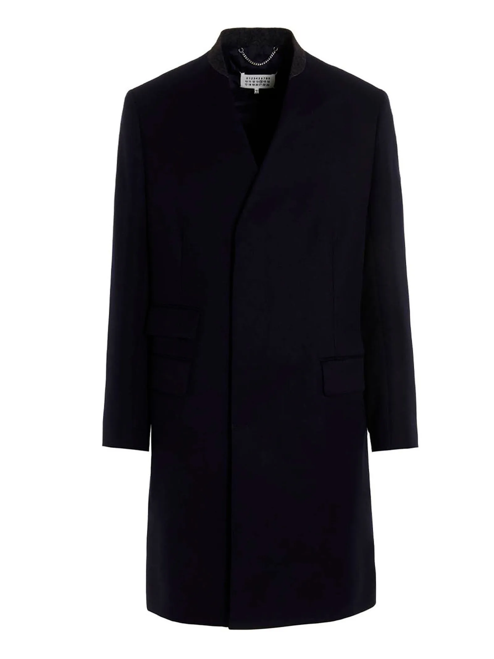 Maison Margiela Collarless Single Breasted Coat