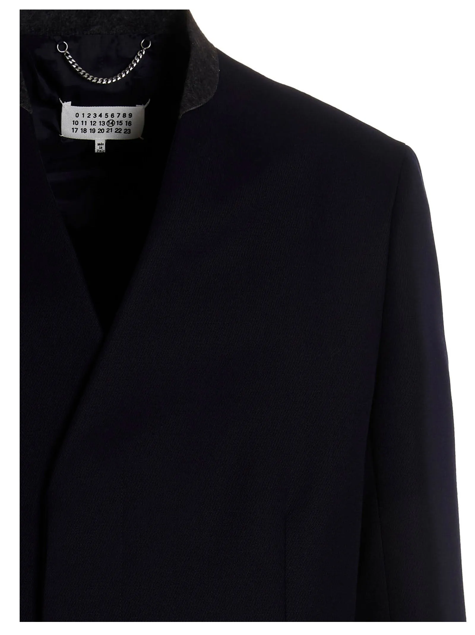 Maison Margiela Collarless Single Breasted Coat
