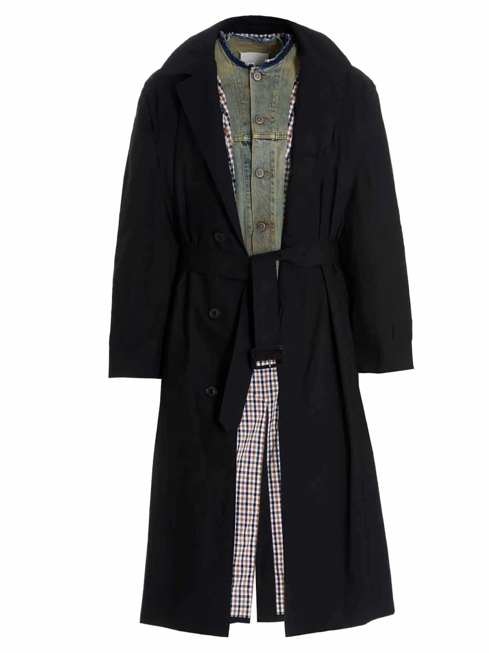 Maison Margiela Panelled Long Sleeved Trench Coat