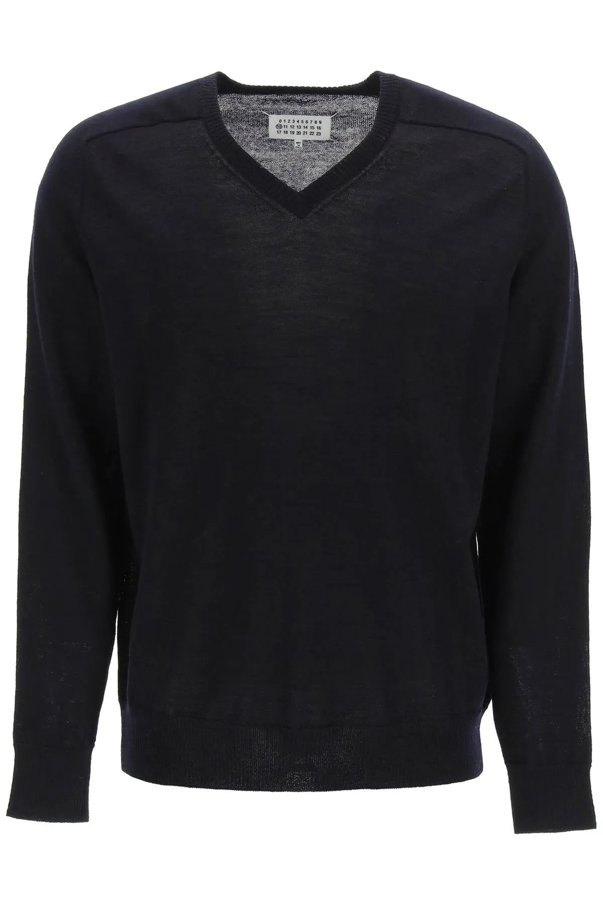 Maison Margiela Ribbed Hem Elbow Patch Sweater