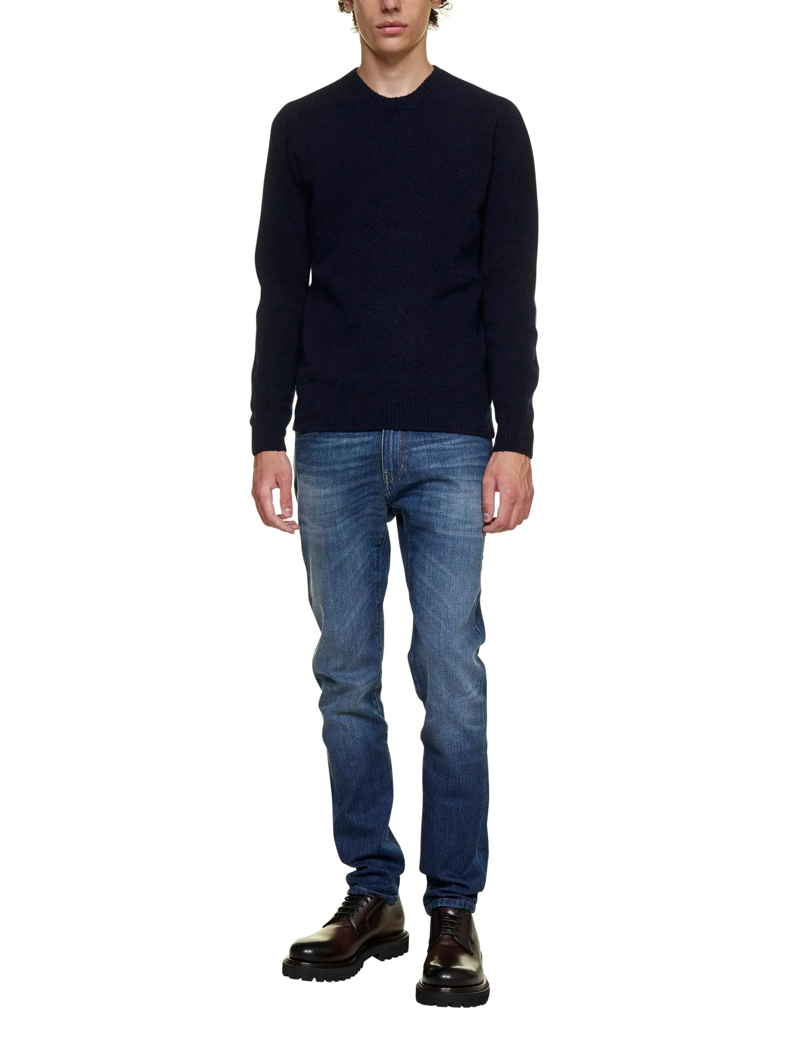 Malo Crewneck Knitted Long-Sleeved Jumper