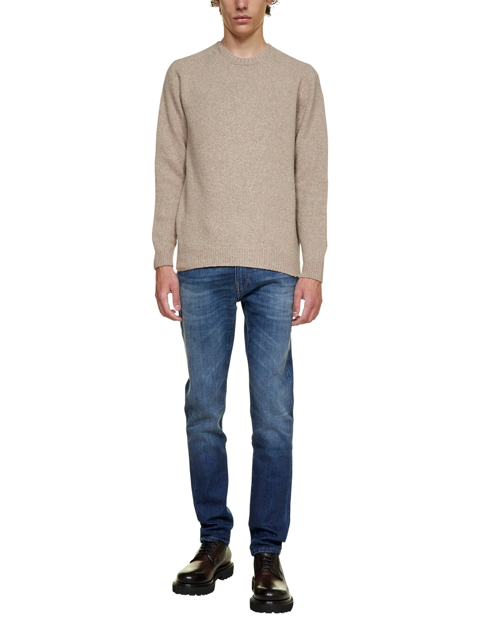 Malo Crewneck Knitted Long-Sleeved Jumper