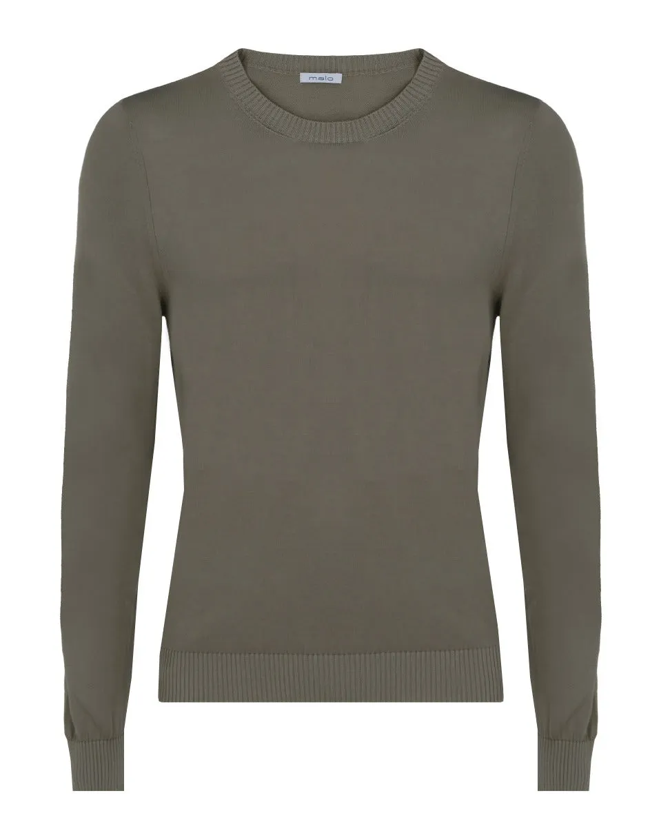 Malo Crewneck Straight Hem Knitted Jumper