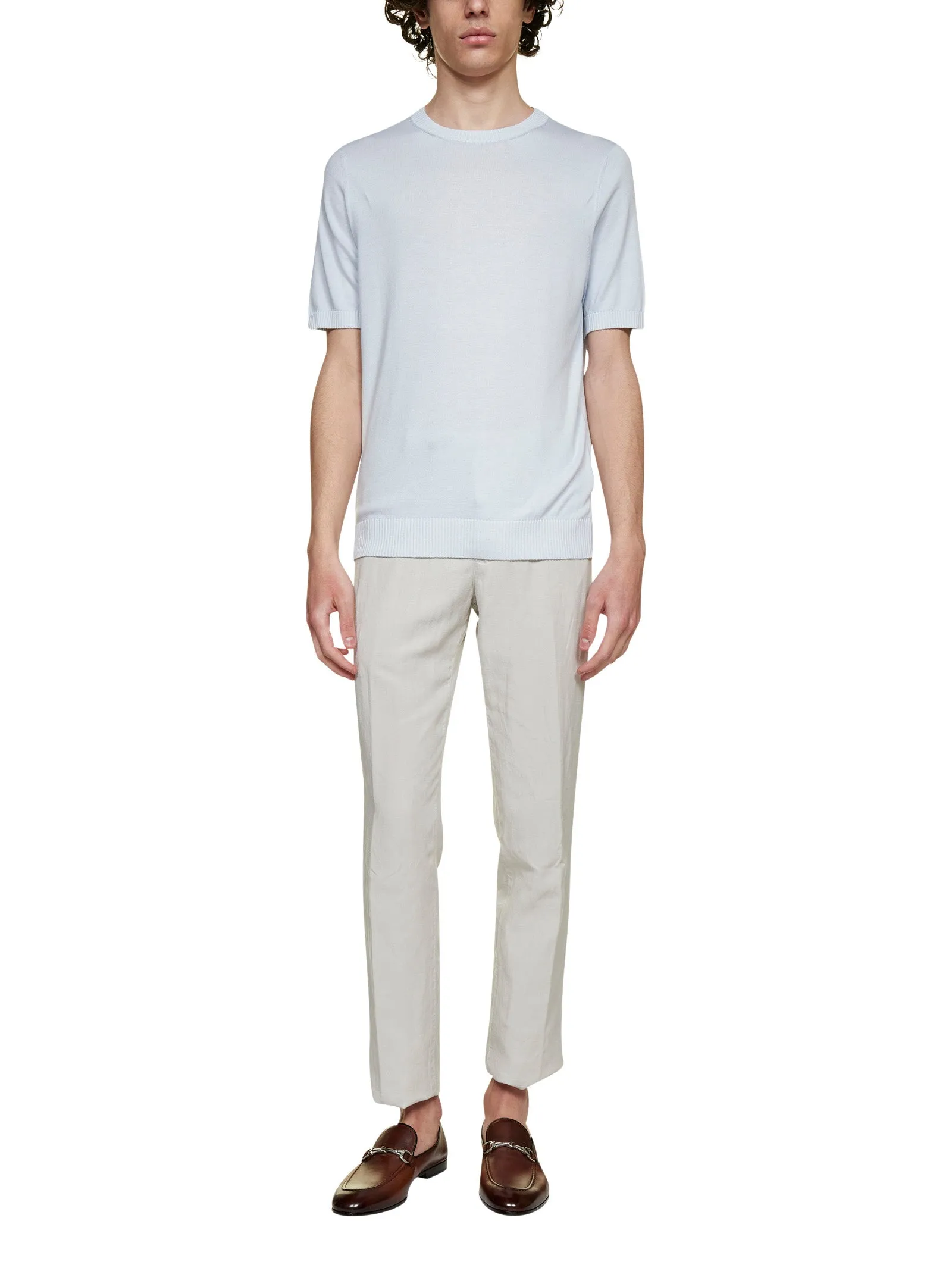 Malo Crewneck Straight Hem Knitted Jumper