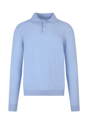 Malo Long Sleeved Knitted Polo Shirt