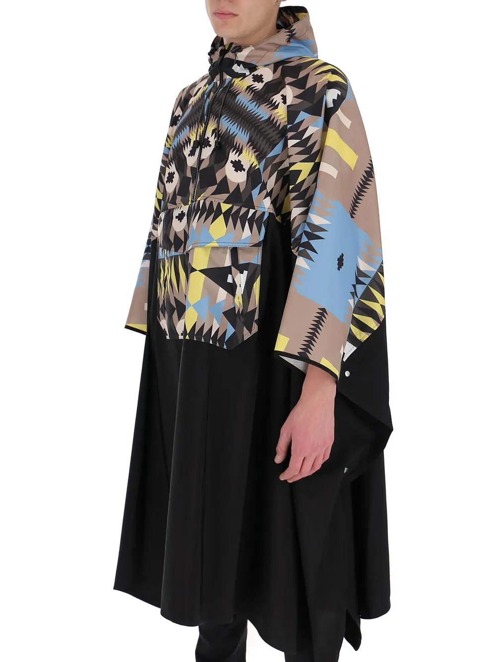Marcelo Burlon County Of Milan Contrasting Paneled Tent Coat