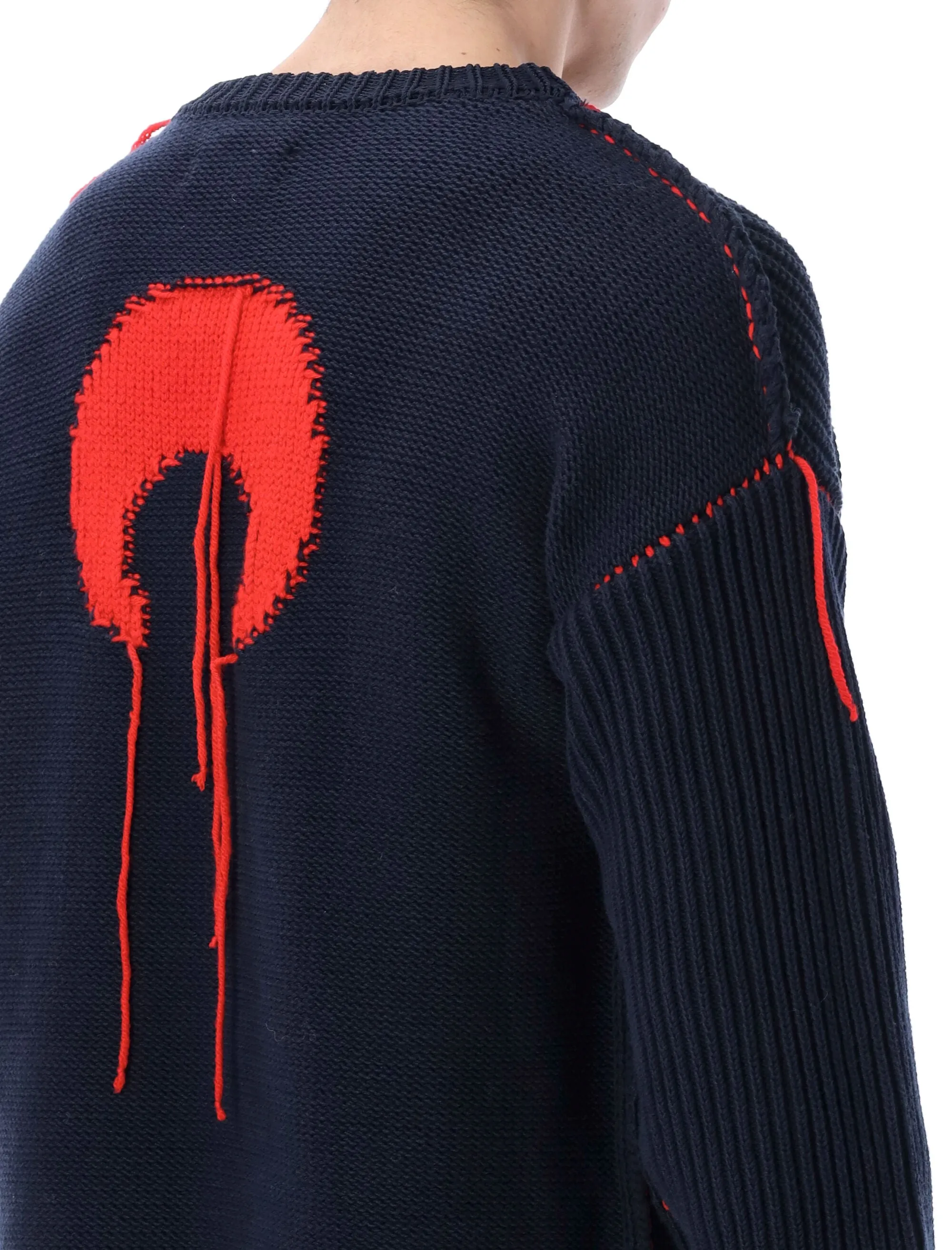 Marine Serre Distressed Moon Knitted Jumper