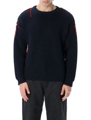 Marine Serre Distressed Moon Knitted Jumper