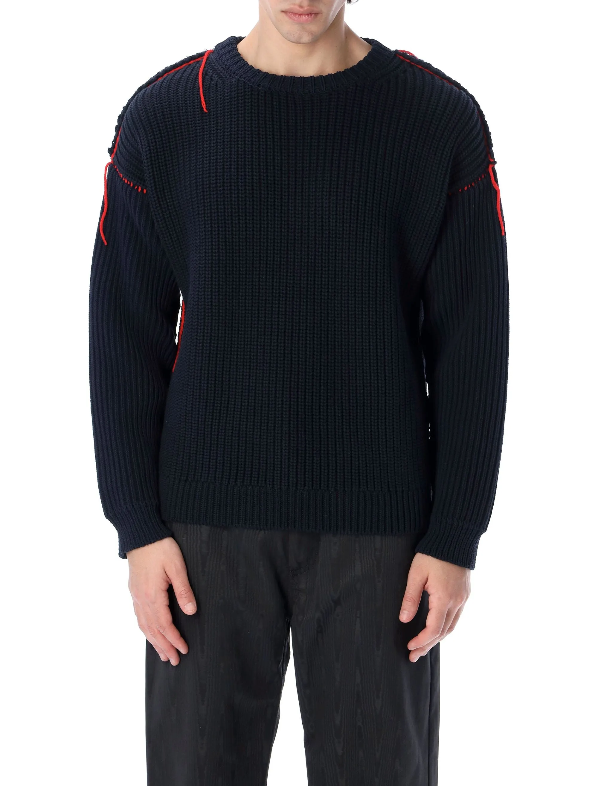 Marine Serre Distressed Moon Knitted Jumper