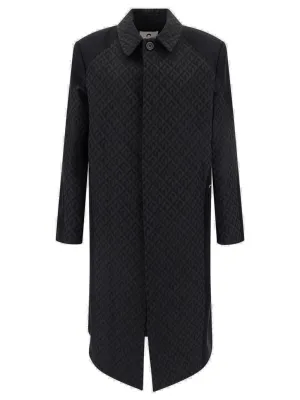 Marine Serre Moon Lozenge Jacquard Mid Length Coat