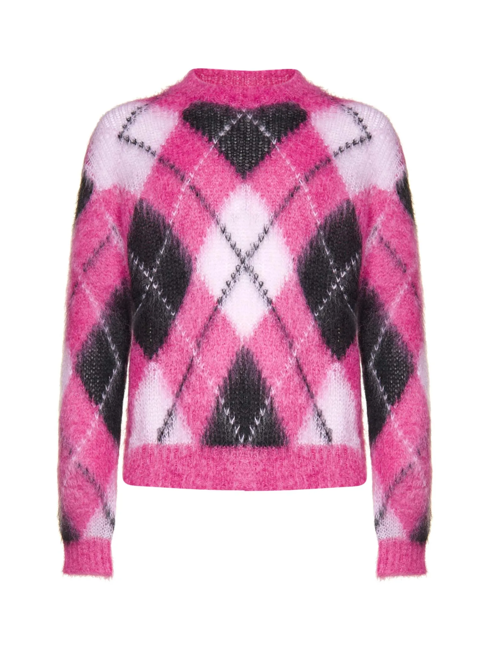 Marni Argyle Check Knitted Crewneck Jumper