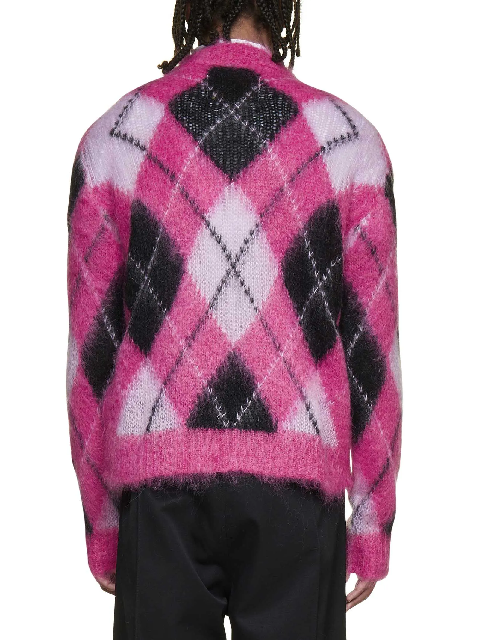 Marni Argyle Check Knitted Crewneck Jumper