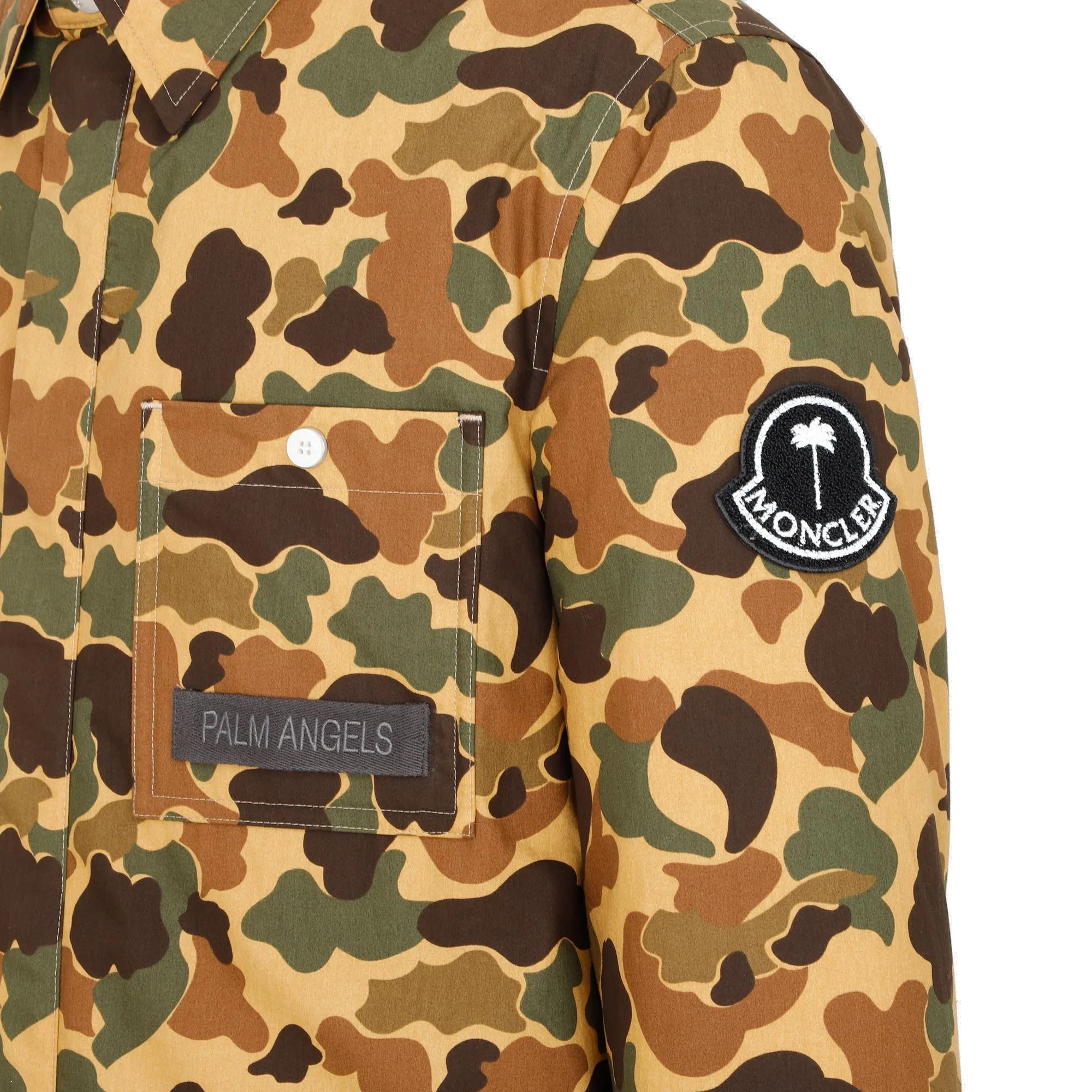 Moncler X Palm Angels Camouflage Printed Coat