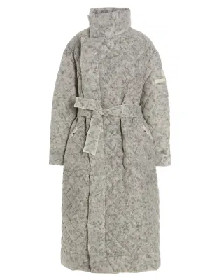 Moose Knuckles Quilted High-Neck Belted Coat