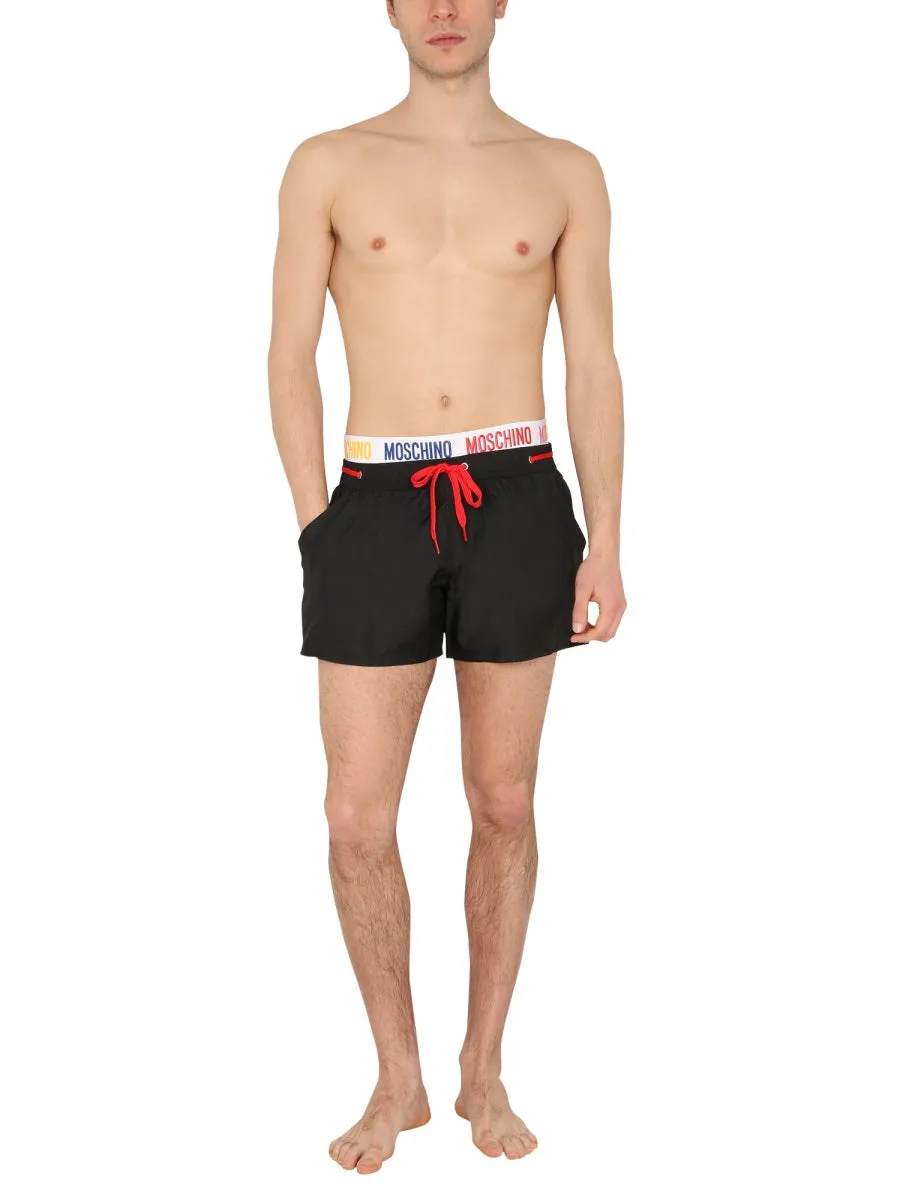 Moschino Drawstring Swim Trunks