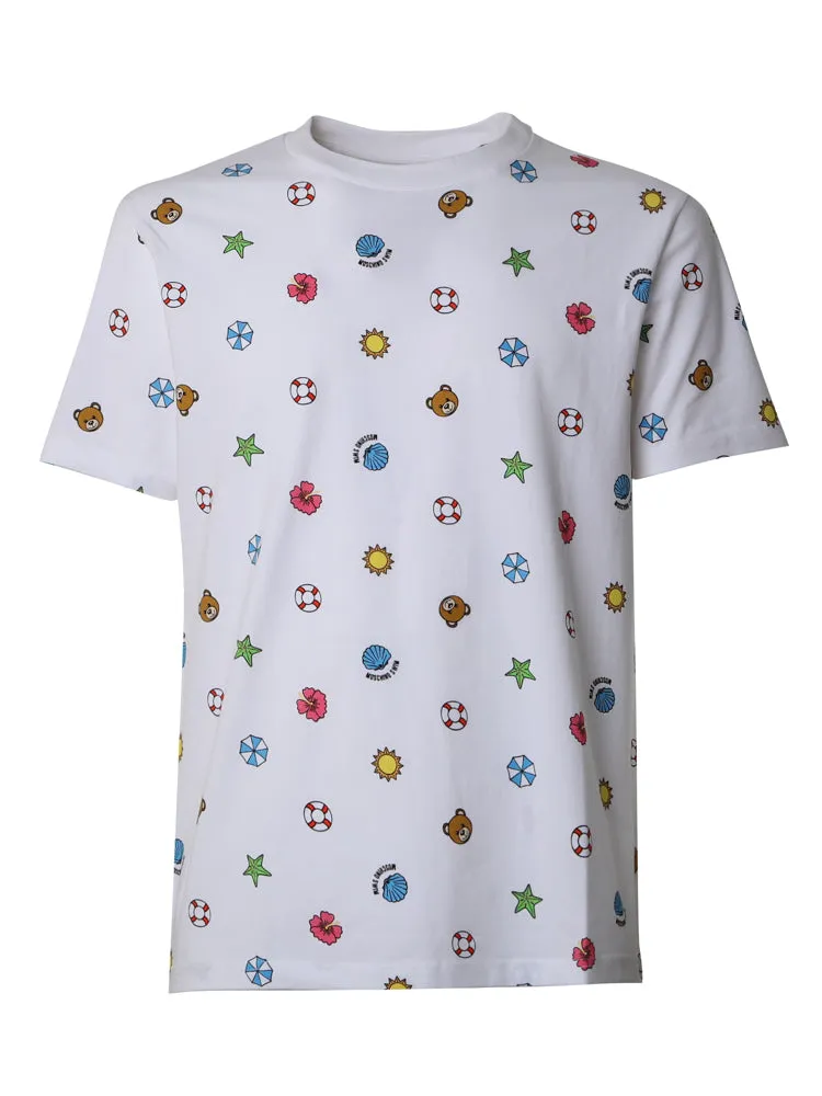 Moschino Graphic Printed Crewneck T-Shirt