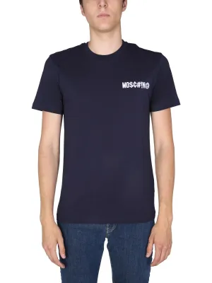 Moschino Logo Embroidered Crewneck T-Shirt
