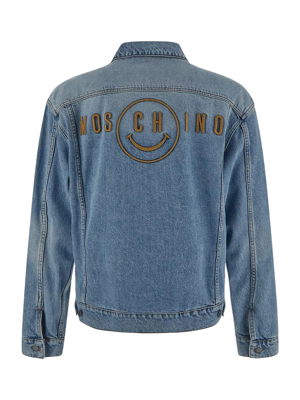 Moschino Logo Embroidered Denim Jacket