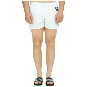 Moschino Logo Print Drawstring Swim Trunks