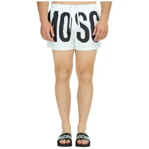 Moschino Logo Print Drawstring Swim Trunks
